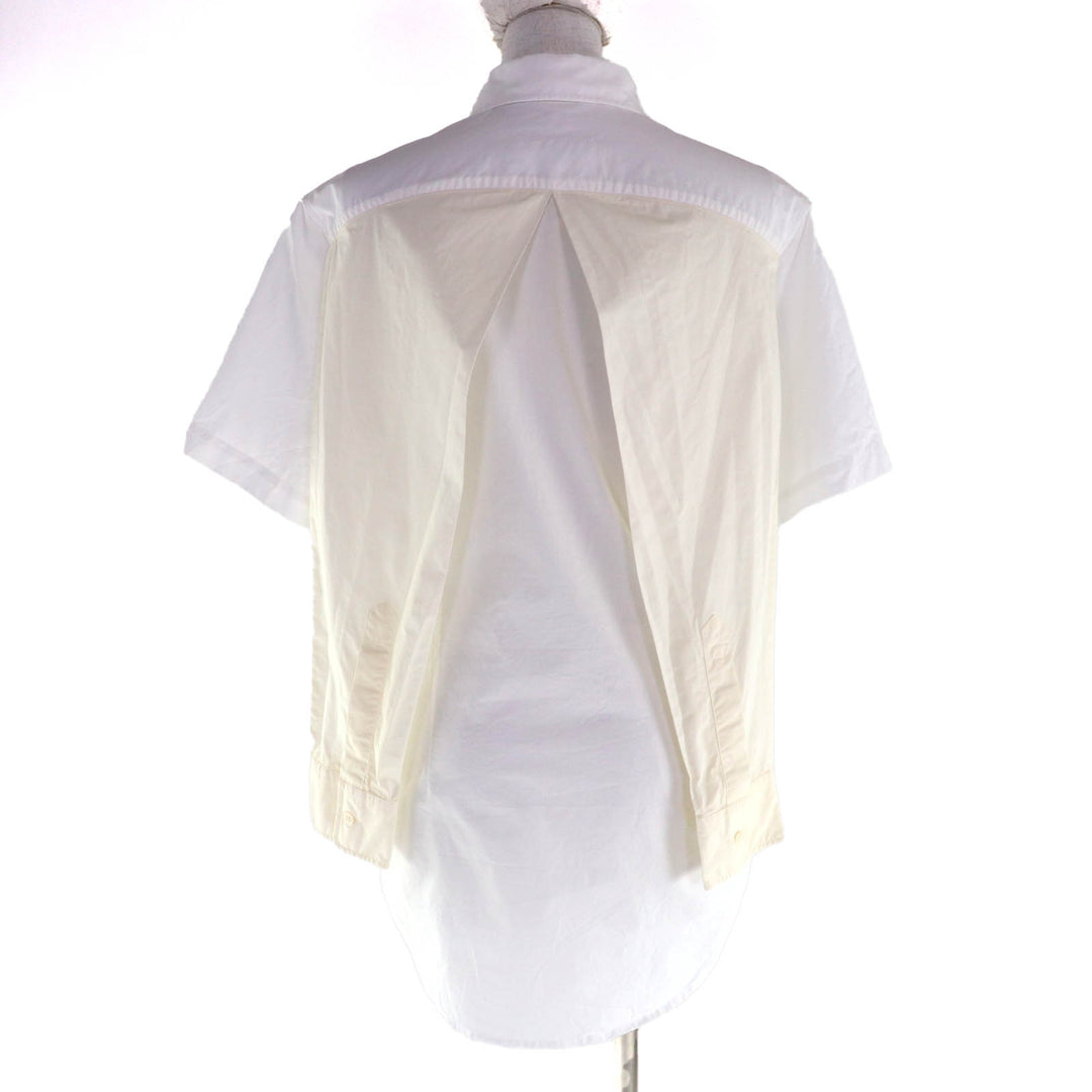 Excellent MM6 Maison Margiela Short sleeve shirt White gray cotton 40 S62DL0054