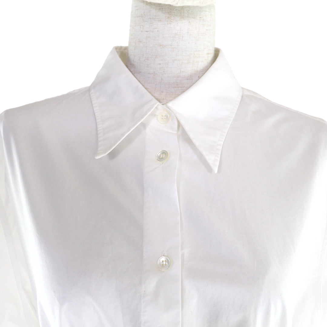 Excellent MM6 Maison Margiela Short sleeve shirt White gray cotton 40 S62DL0054