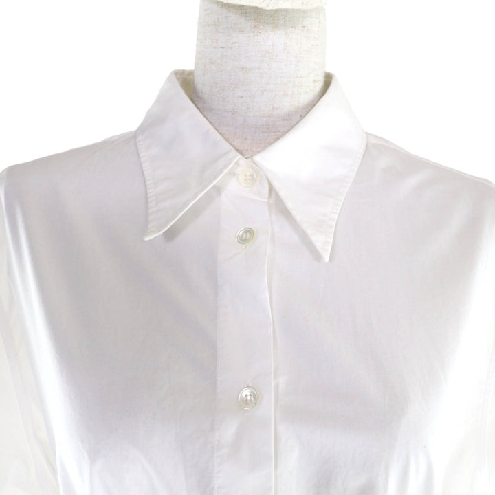 Excellent MM6 Maison Margiela Short sleeve shirt White gray cotton 40 S62DL0054
