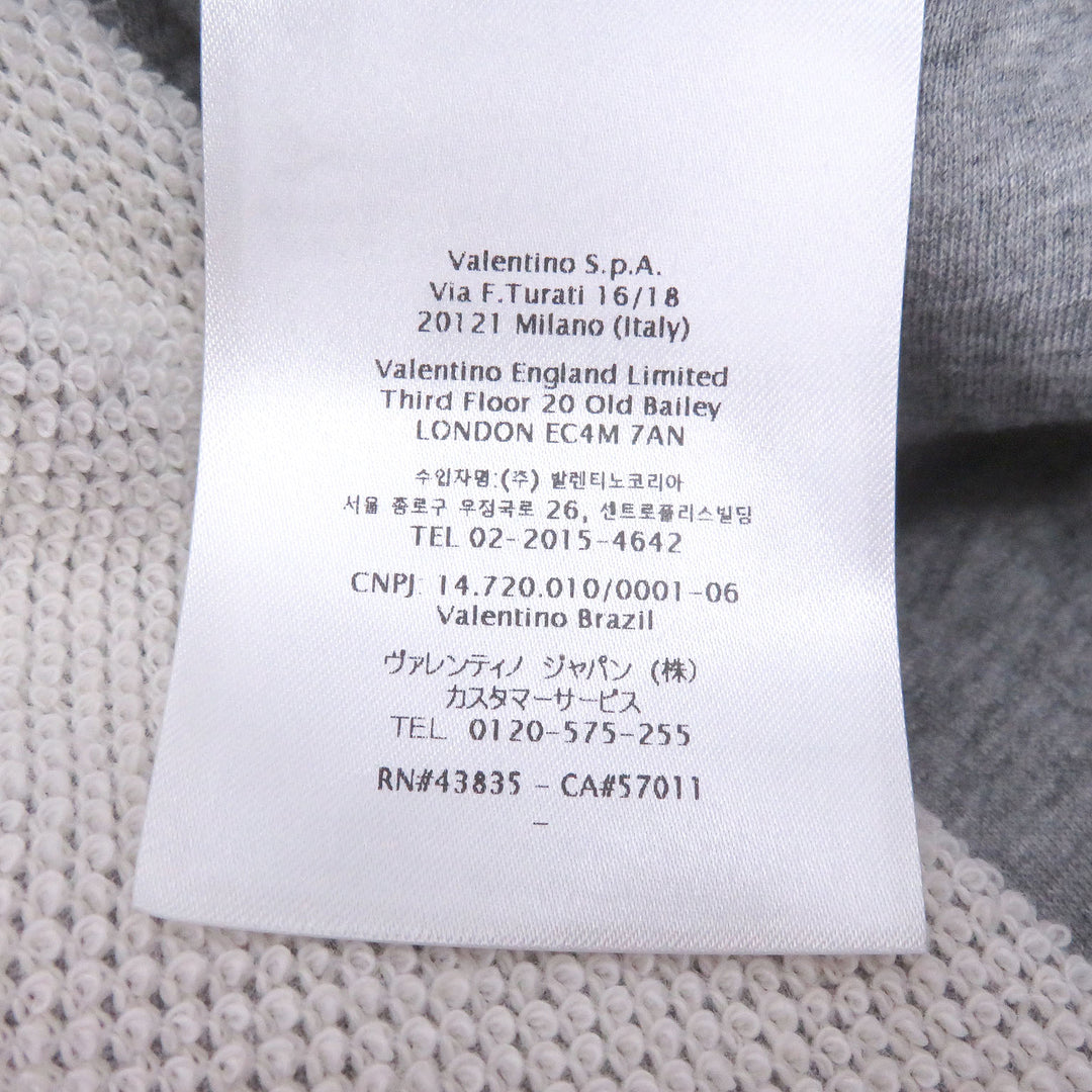 Excellent VALENTINO Shorts embossed logo sweatshirt gray cotton mens M
