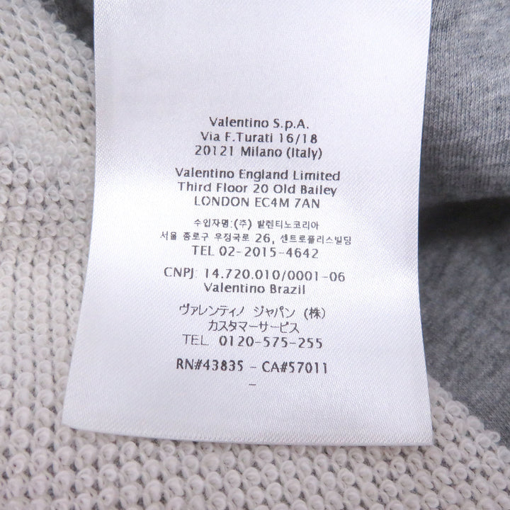 Excellent VALENTINO Shorts embossed logo sweatshirt gray cotton mens M
