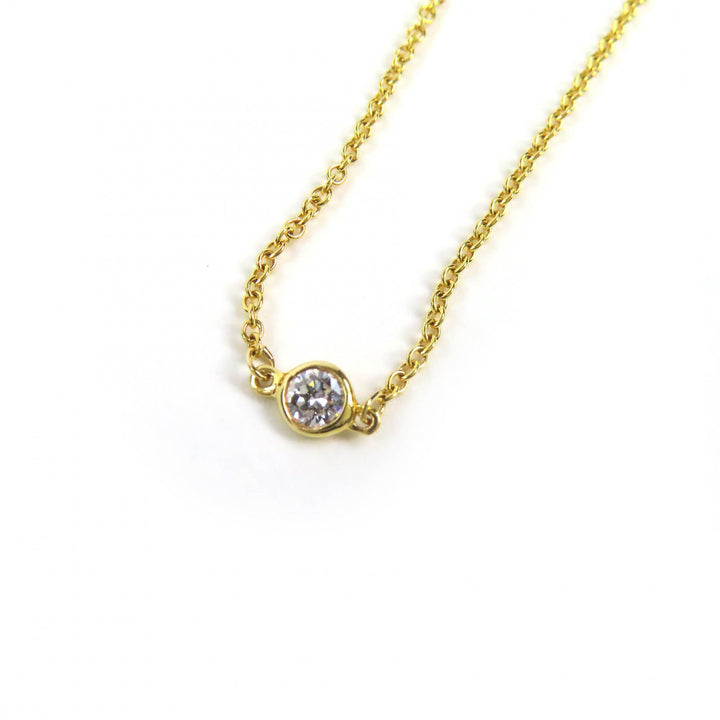 Excellent TIFFANY&Co. Necklace By the yard 3P Diamond 750(YG) 16.1"" gold 750