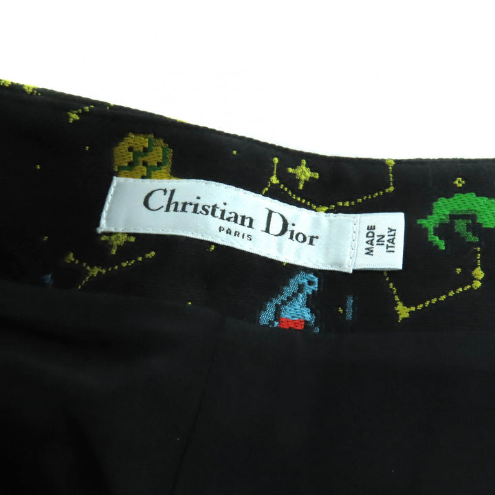 新品 クリスチャン ディオール ショートパンツ ブラック マルチ ポリエステル レディース 38 241P13A7203