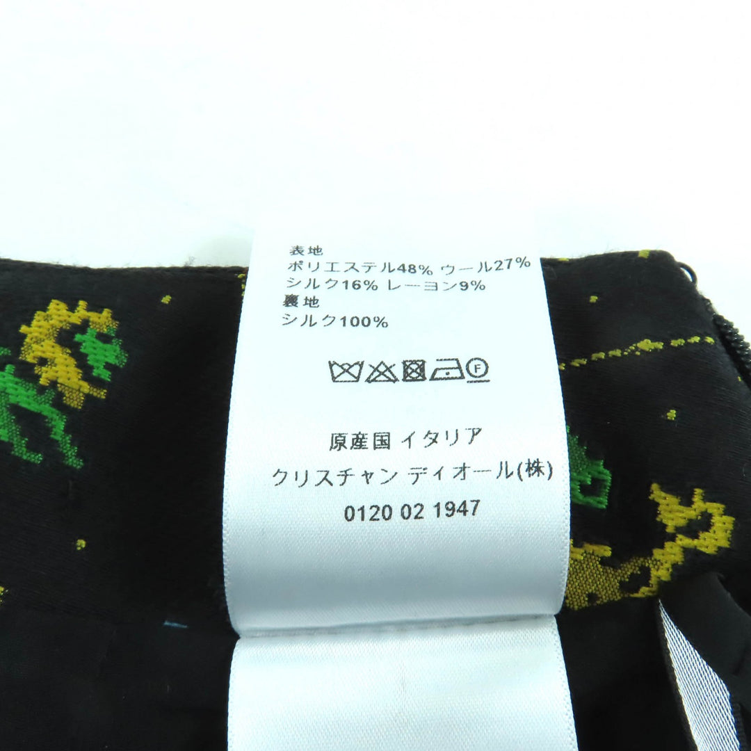 新品 クリスチャン ディオール ショートパンツ ブラック マルチ ポリエステル レディース 38 241P13A7203