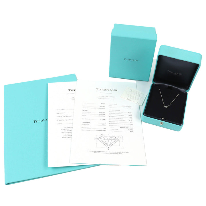 Excellent TIFFANY&Co. Necklace By the yard 1P Diamond 0.29ct 16.1