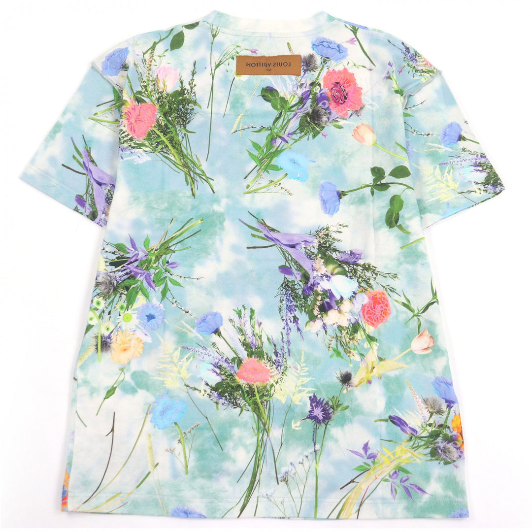 Excellent LOUIS VUITTON Short sleeve T-shirt Inside-out flower printed