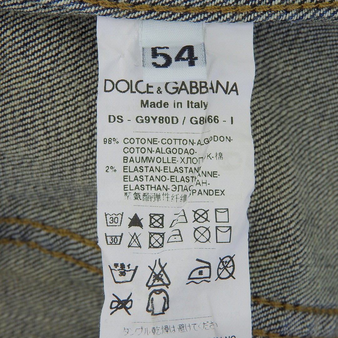 Excellent DOLCE&GABBANA Denim Jacket Indigo cotton mens 54