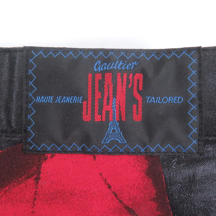 素晴らしいGAULTIER JEAN'Sパンツ トロンプ・ルイユコーティング バイカーパンツ