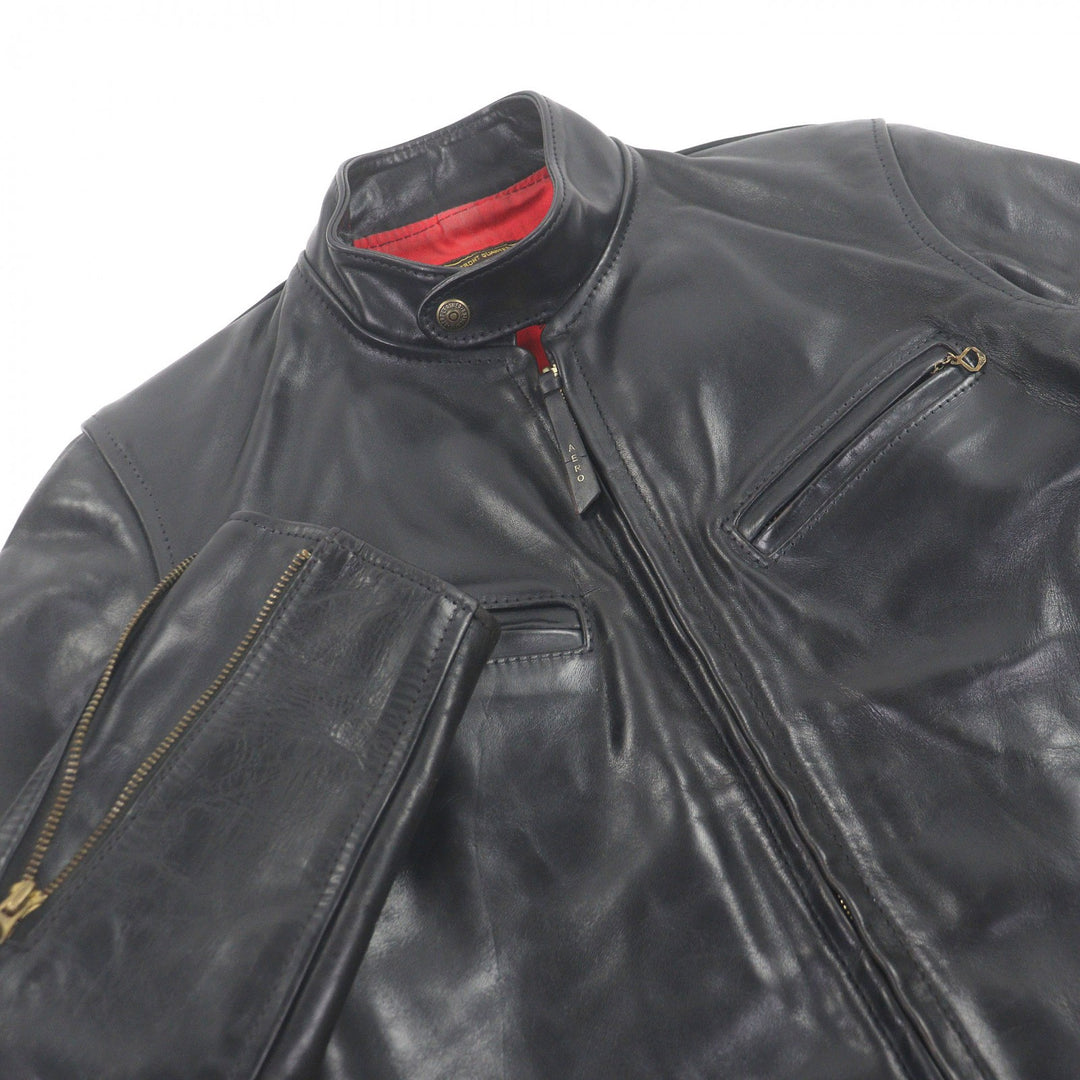 Very Good AERO LEATHER leather jacket Board Racer Single riders