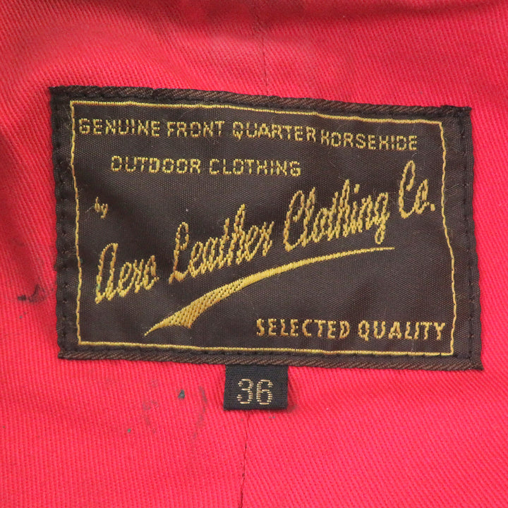 Very Good AERO LEATHER leather jacket Board Racer Single riders
