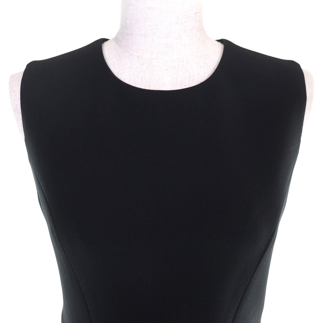 Great YOKO CHAN one piece Faux pearl sleeveless black Women 38 YCD-317-339