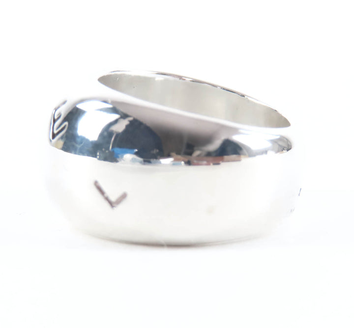 Great CHANEL Ring Logo design Silver 925 Women