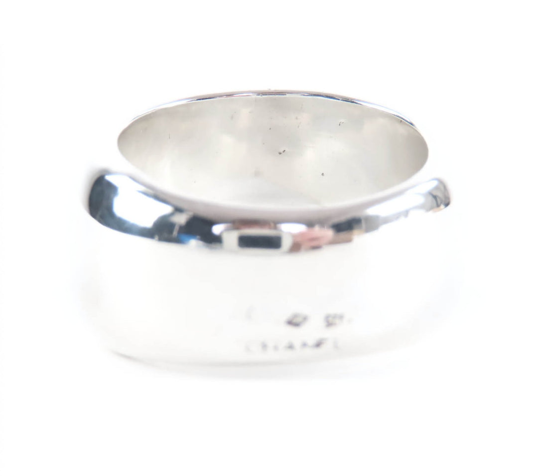 Great CHANEL Ring Logo design Silver 925 Women