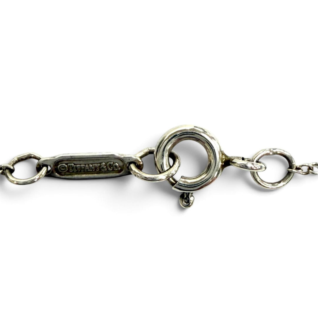 Great TIFFANY&Co. Necklace Notes Circle Silver 925 Women