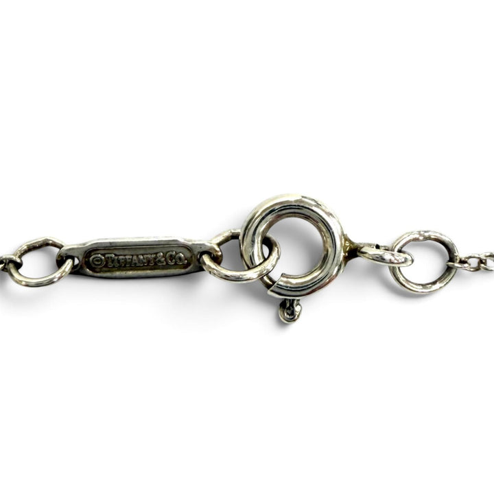 Great TIFFANY&Co. Necklace Notes Circle Silver 925 Women