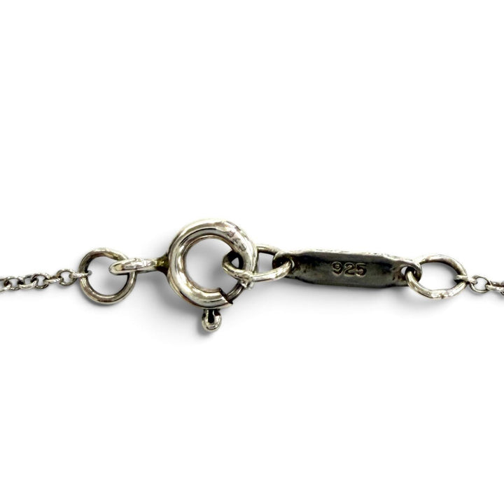 Great TIFFANY&Co. Necklace Notes Circle Silver 925 Women