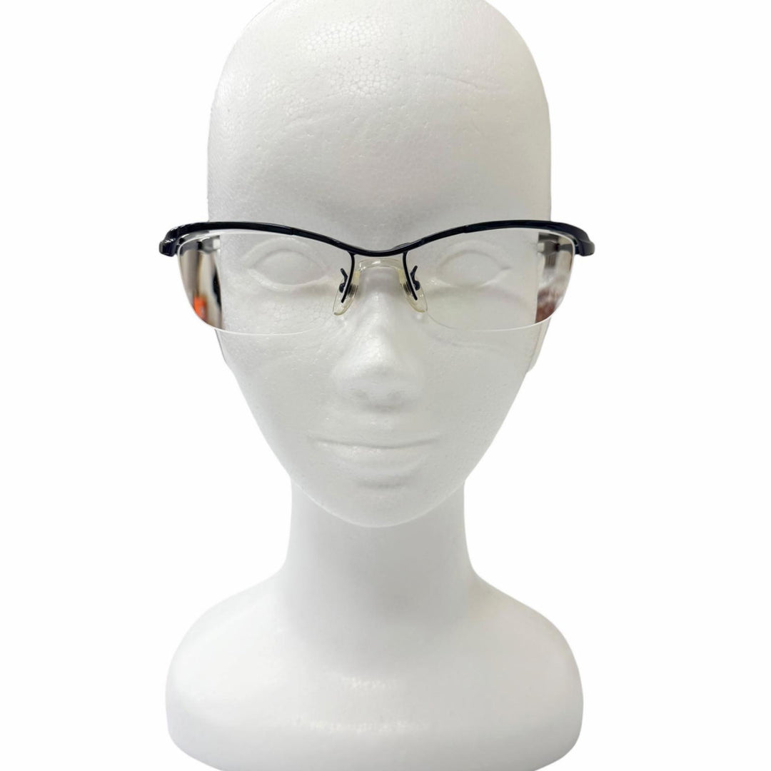 Very Good 999.9 Glasses Half rim blue Titanium mens SP-11T