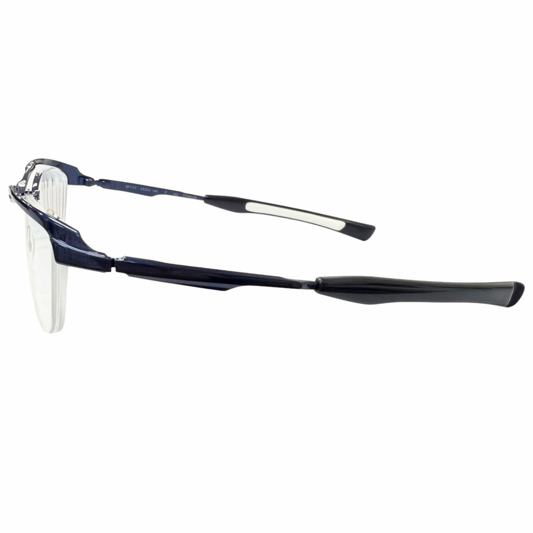 Very Good 999.9 Glasses Half rim blue Titanium mens SP-11T