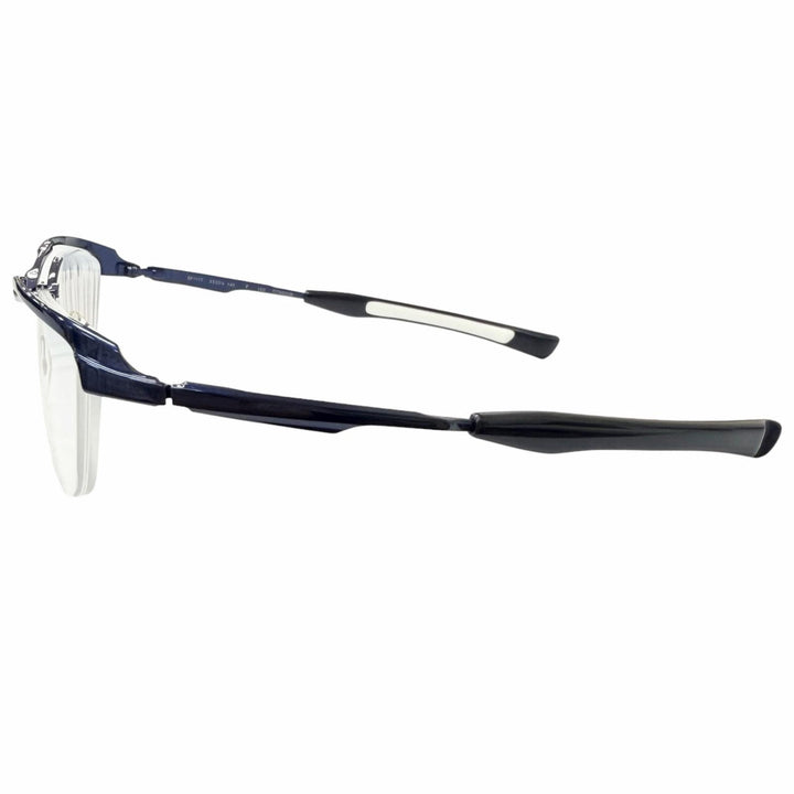Very Good 999.9 Glasses Half rim blue Titanium mens SP-11T