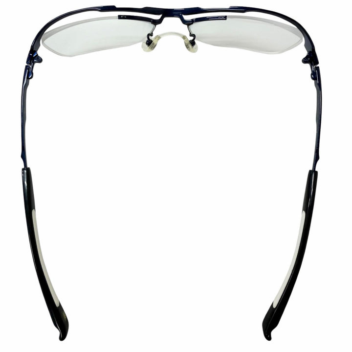 Very Good 999.9 Glasses Half rim blue Titanium mens SP-11T