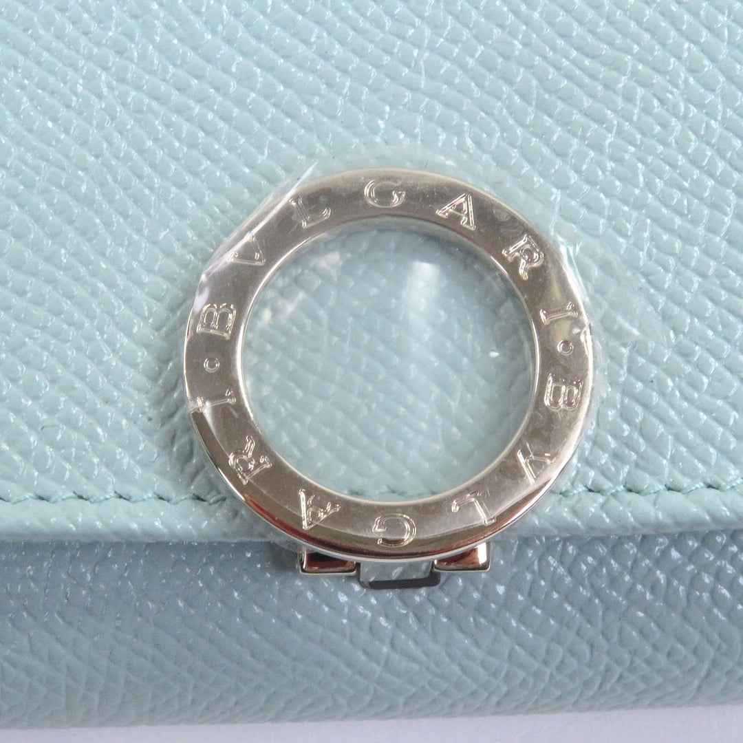 新品同様 BVLGARI 財布 ブルガリブルガリ ラージウォレット ライトブルーゴールド