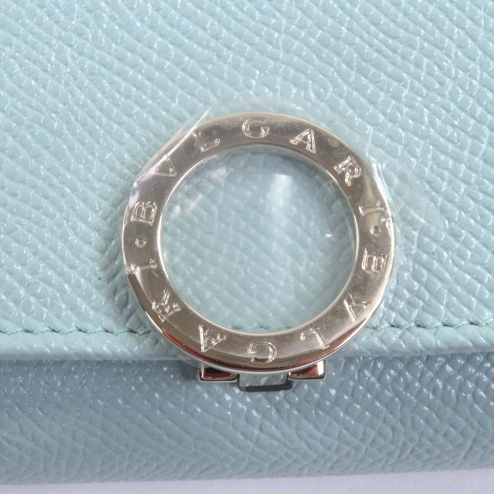 新品同様 BVLGARI 財布 ブルガリブルガリ ラージウォレット ライトブルーゴールド