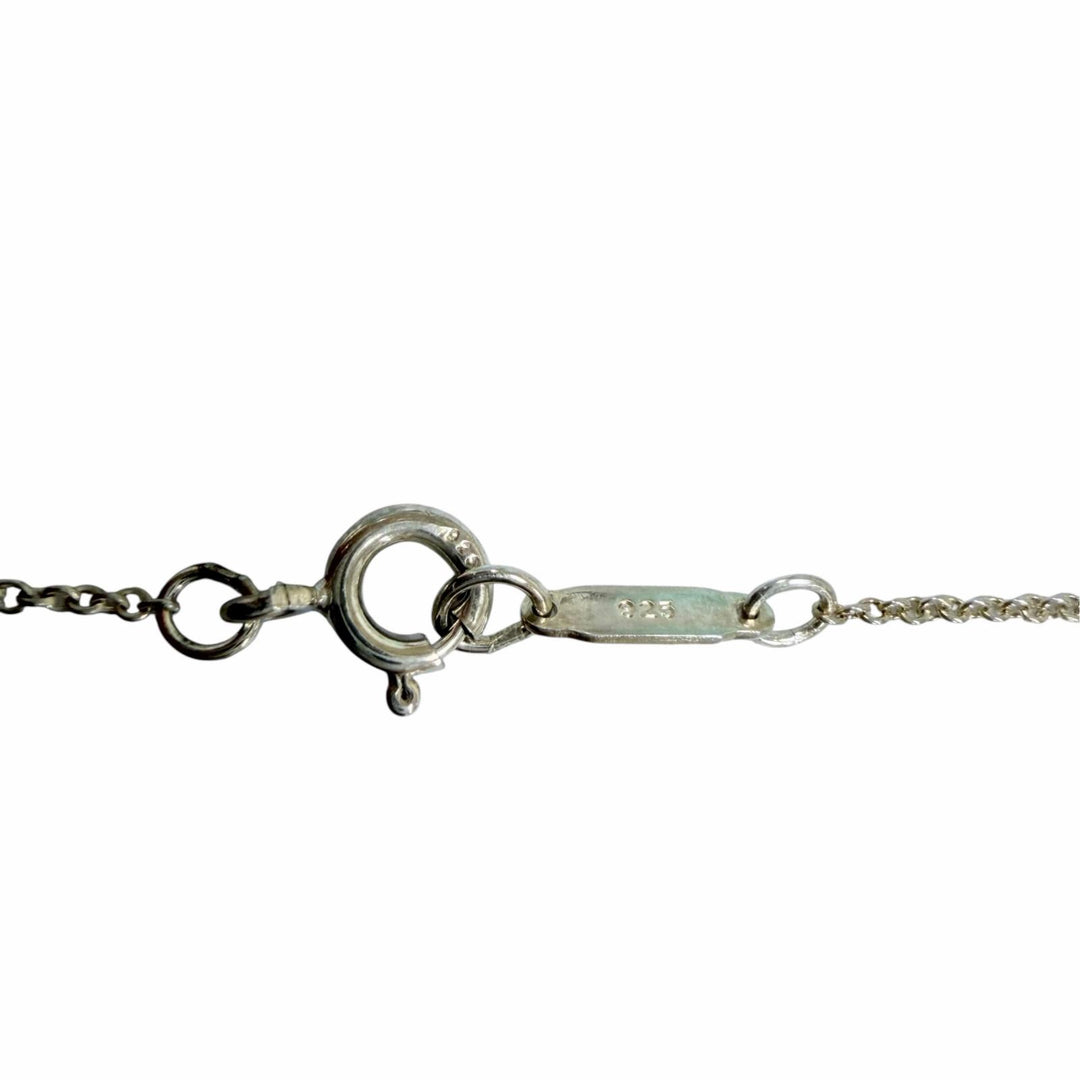 Great TIFFANY&Co. Necklace Heart Clover 1P Freshwater Pearl Silver 925 Women