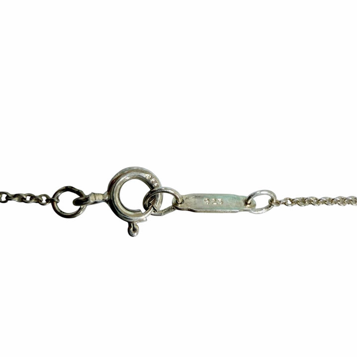 Great TIFFANY&Co. Necklace Heart Clover 1P Freshwater Pearl Silver 925 Women