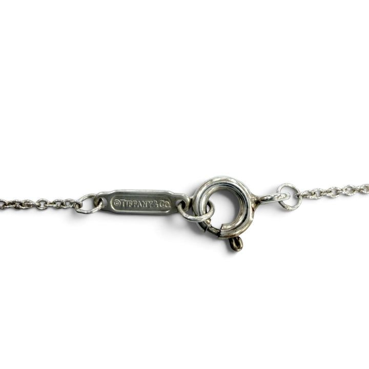 Great TIFFANY&Co. Necklace Mini Double Heart Tag Necklace Silver 925 Women
