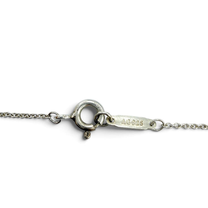 Great TIFFANY&Co. Necklace Mini Double Heart Tag Necklace Silver 925 Women