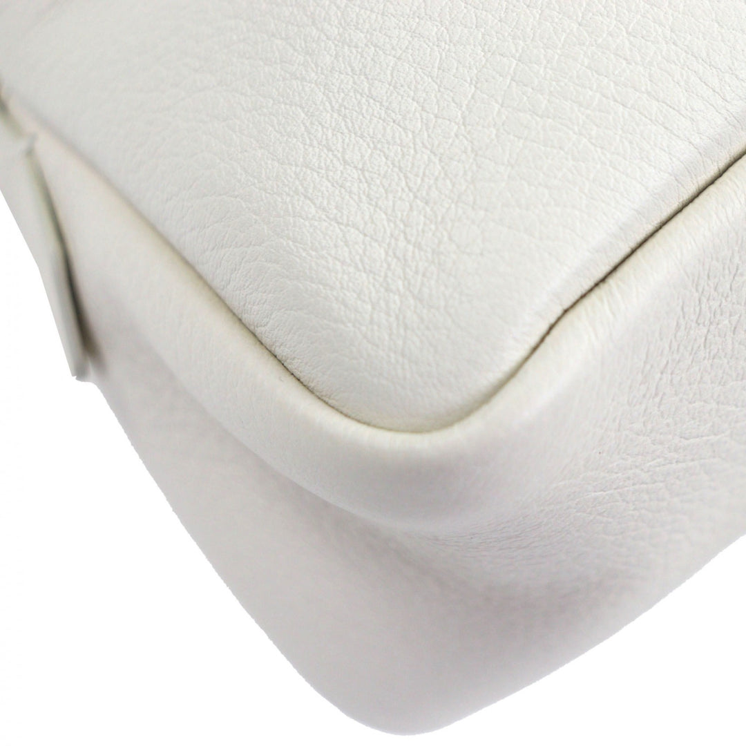 Excellent THE ROW Clutch bag logo pouch Ivory leather mens