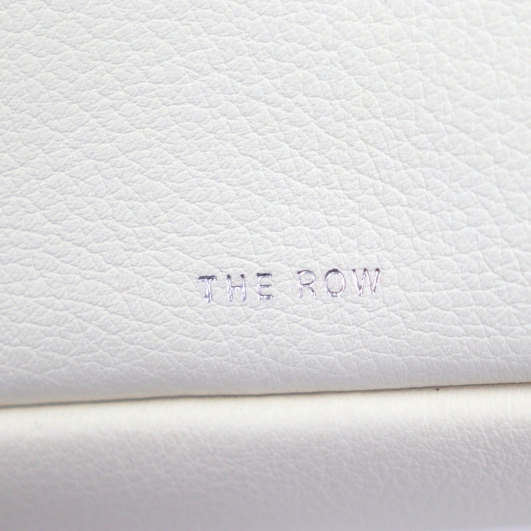Excellent THE ROW Clutch bag logo pouch Ivory leather mens