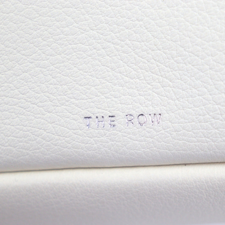 Excellent THE ROW Clutch bag logo pouch Ivory leather mens