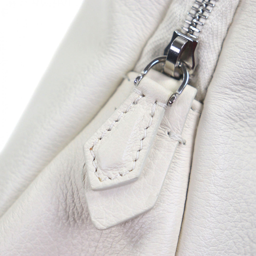 Excellent THE ROW Clutch bag logo pouch Ivory leather mens