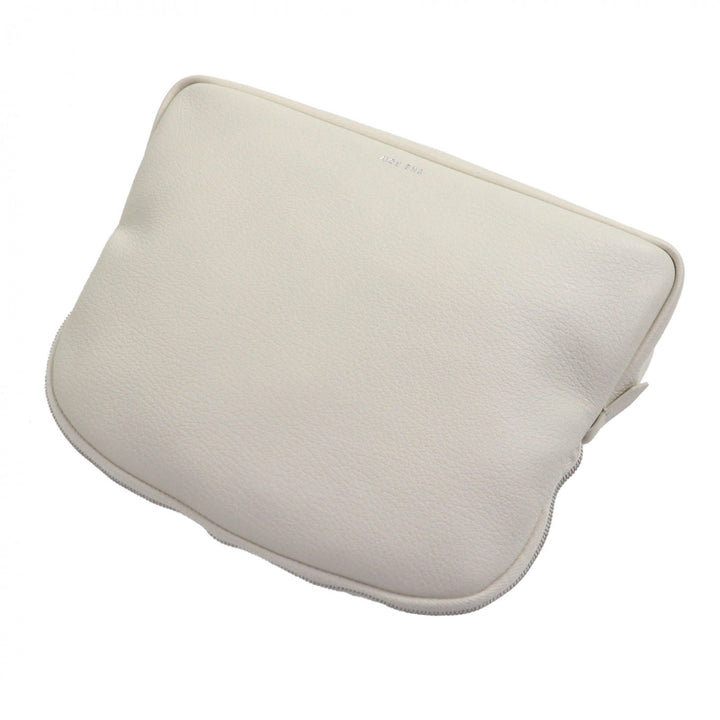 Excellent THE ROW Clutch bag logo pouch Ivory leather mens