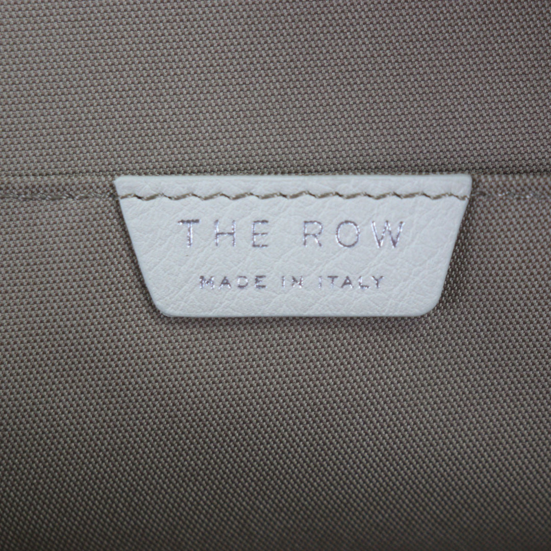 Excellent THE ROW Clutch bag logo pouch Ivory leather mens