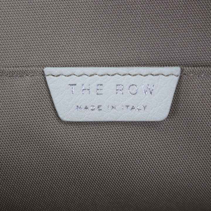 Excellent THE ROW Clutch bag logo pouch Ivory leather mens