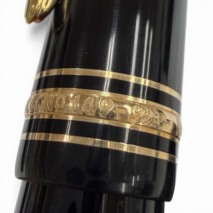 Excellent MONTBLANC fountain pen Meisterstück 149 Pix white star black 18K mens
