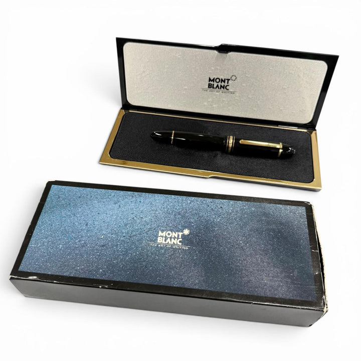 Excellent MONTBLANC fountain pen Meisterstück 149 Pix white star black 18K mens