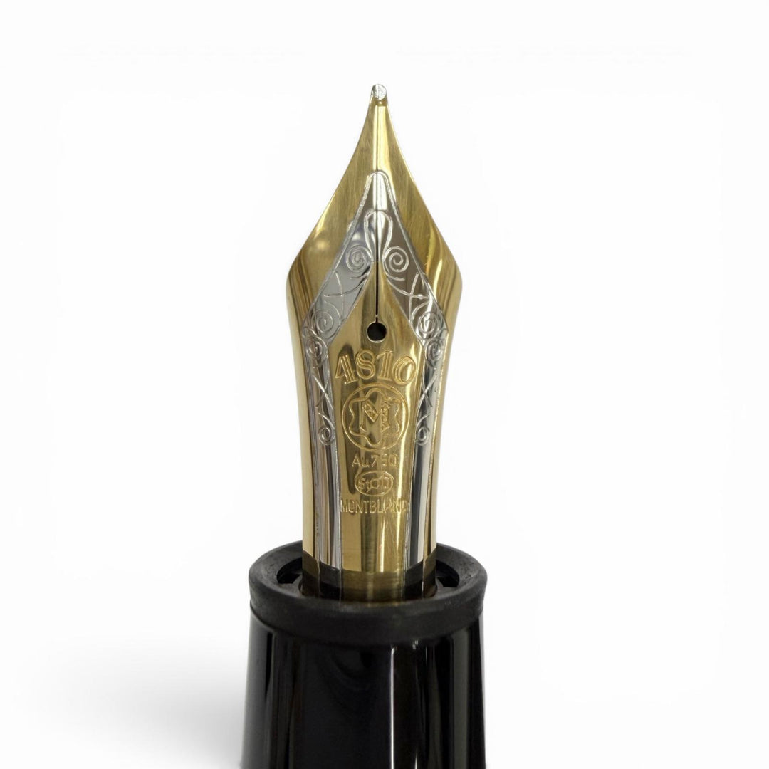 Excellent MONTBLANC fountain pen Meisterstück 149 Pix white star black 18K mens