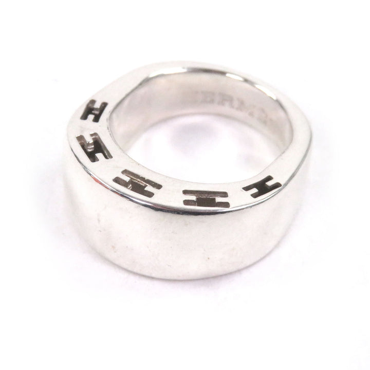 Great HERMES Ring Clarte H logo Silver SV925 Women 50
