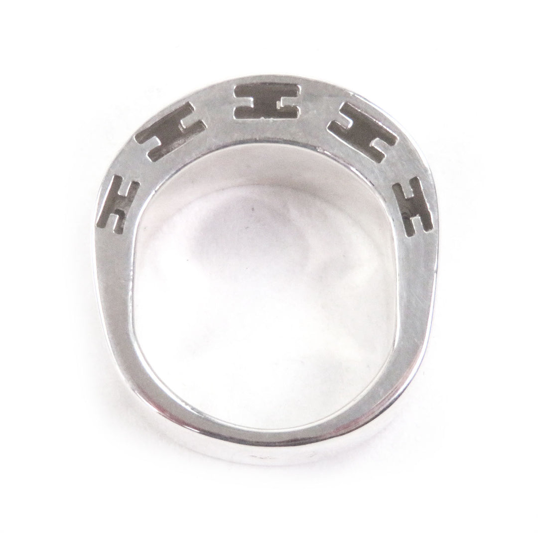 Great HERMES Ring Clarte H logo Silver SV925 Women 50