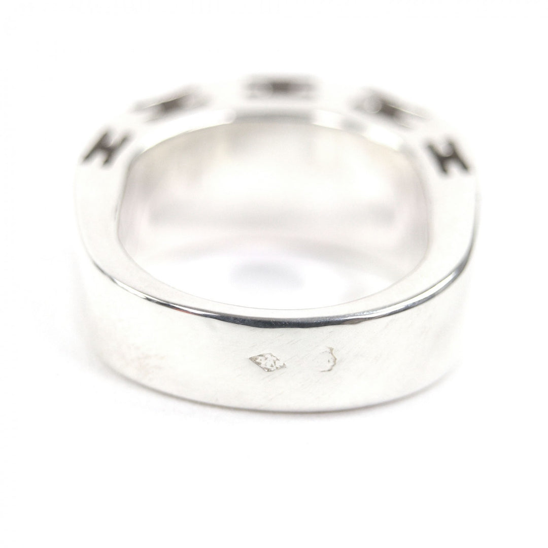 Great HERMES Ring Clarte H logo Silver SV925 Women 50