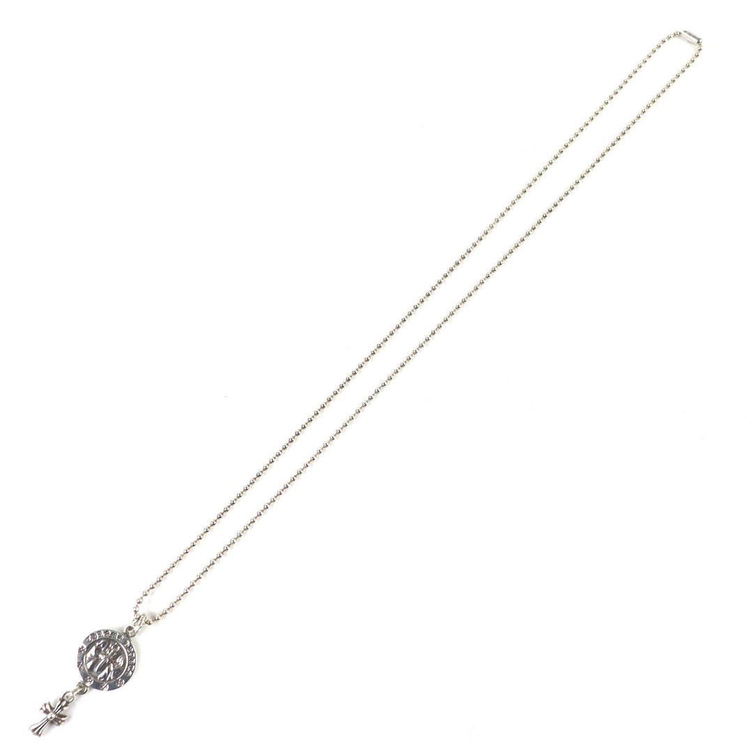 Excellent CHROME HEARTS Angel Medal Baby Fat Ball Chain Necklace 24 inches 925