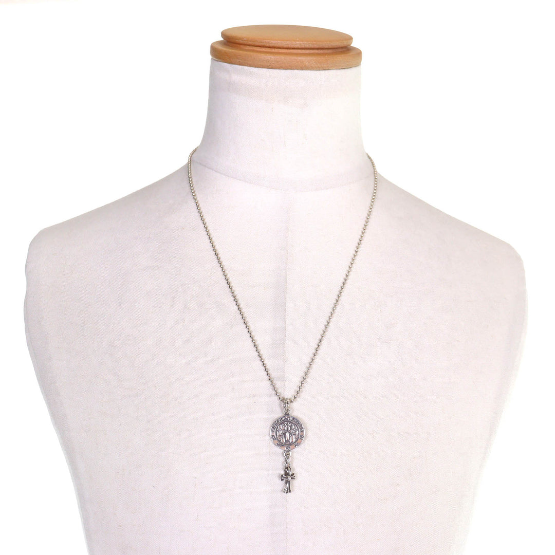 Excellent CHROME HEARTS Angel Medal Baby Fat Ball Chain Necklace 24 inches 925