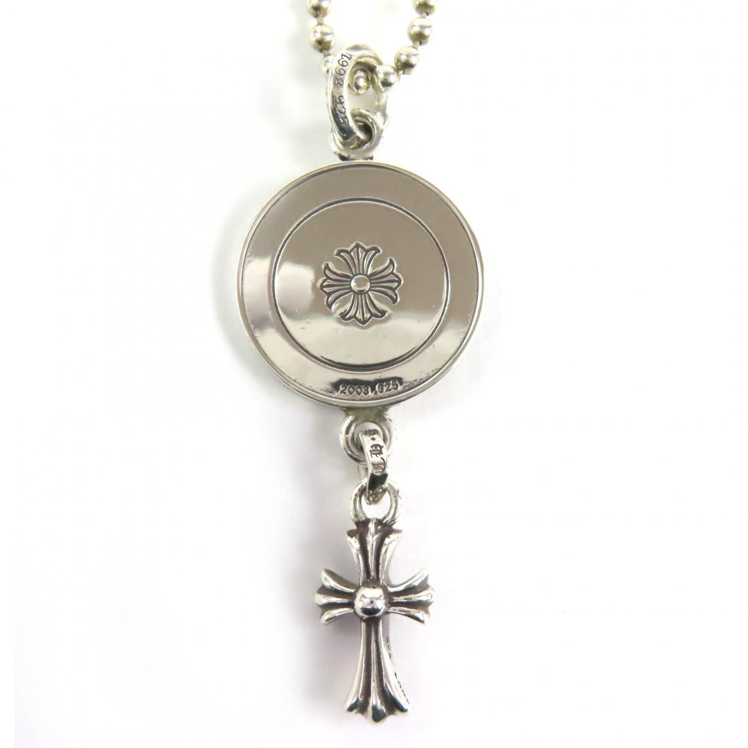 Excellent CHROME HEARTS Angel Medal Baby Fat Ball Chain Necklace 24 inches 925