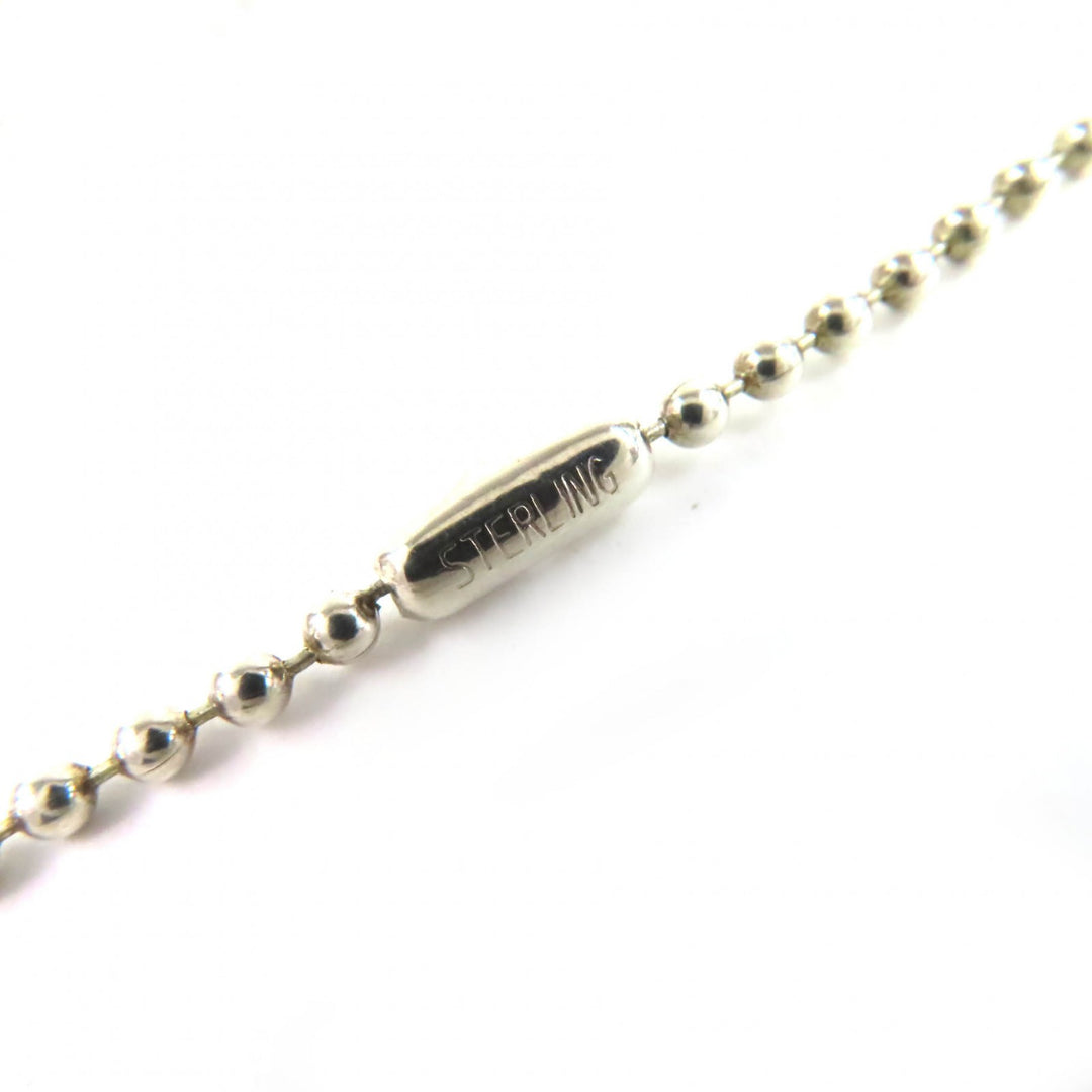Excellent CHROME HEARTS Angel Medal Baby Fat Ball Chain Necklace 24 inches 925