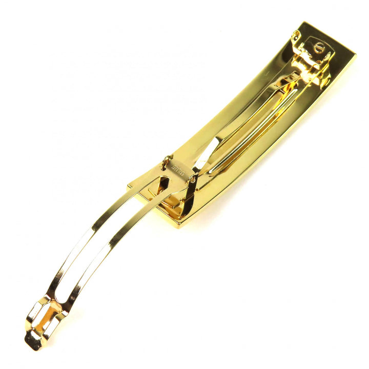 Excellent CELINE hair accessory Logo Square Barrette Hair Clip Hairpin gold