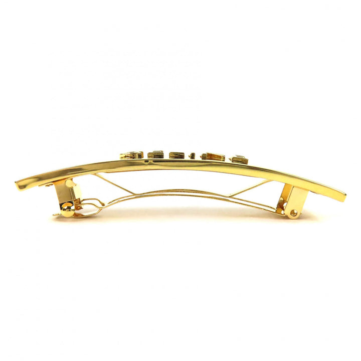 Excellent CELINE hair accessory Logo Square Barrette Hair Clip Hairpin gold