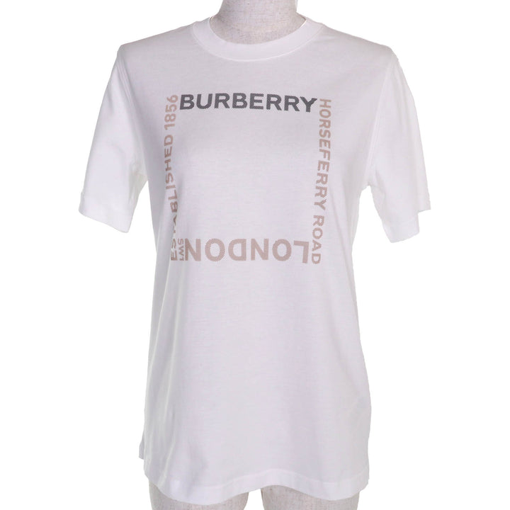 Pristine BURBERRY Short sleeve T-shirt white cotton Women XS 8064473